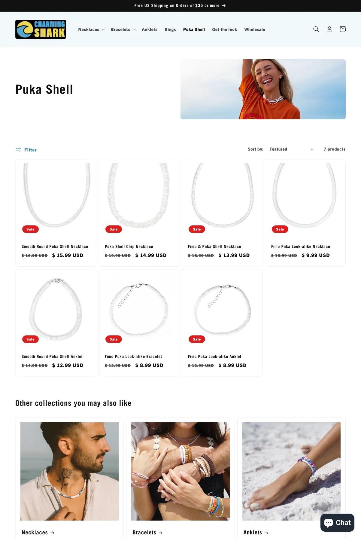 Screenshot 3 of Charming Shark Retail (Example Shopify Jewelry Website)
