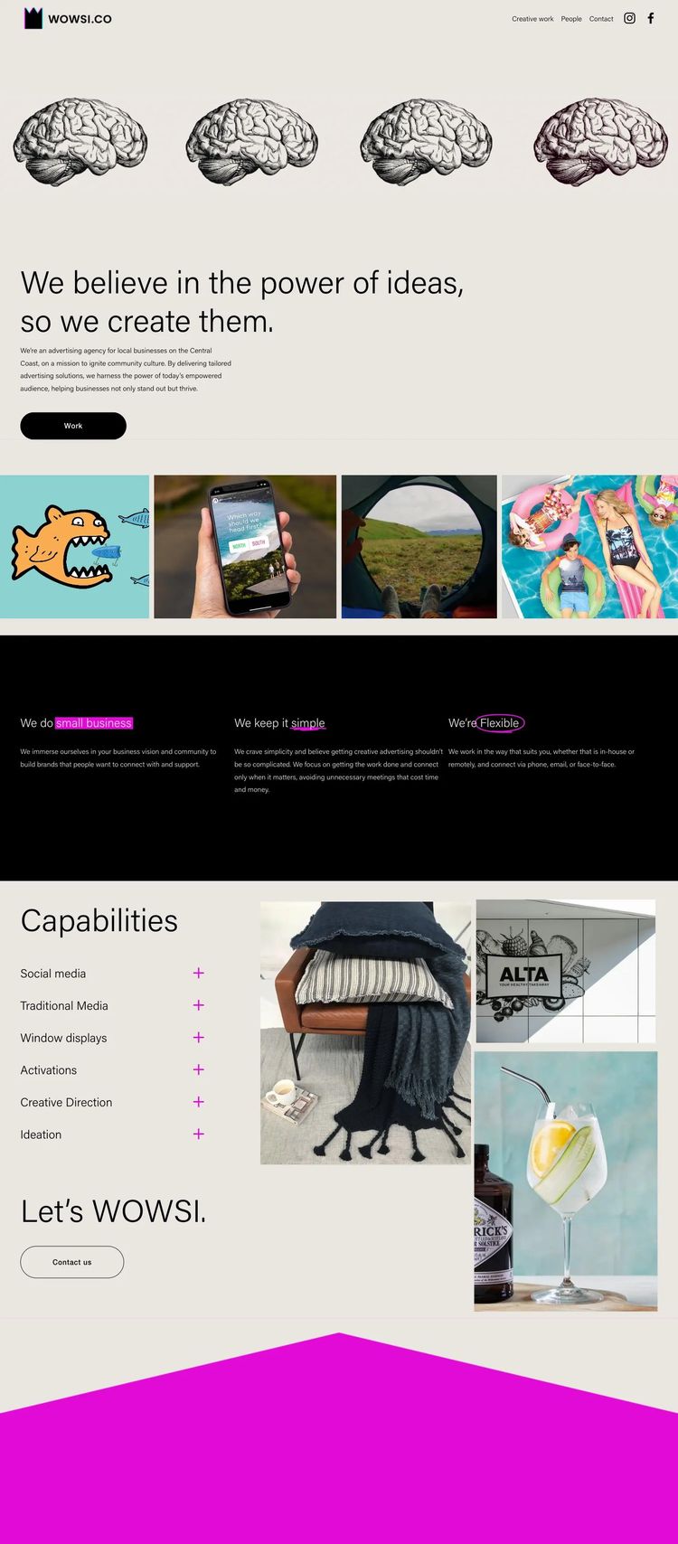 Screenshot 2 of Wowsi (Example Squarespace Marketing Agency Website)