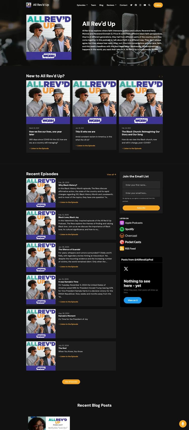 Screenshot 2 of All Rev'd Up (Example undefined Podcast Website)