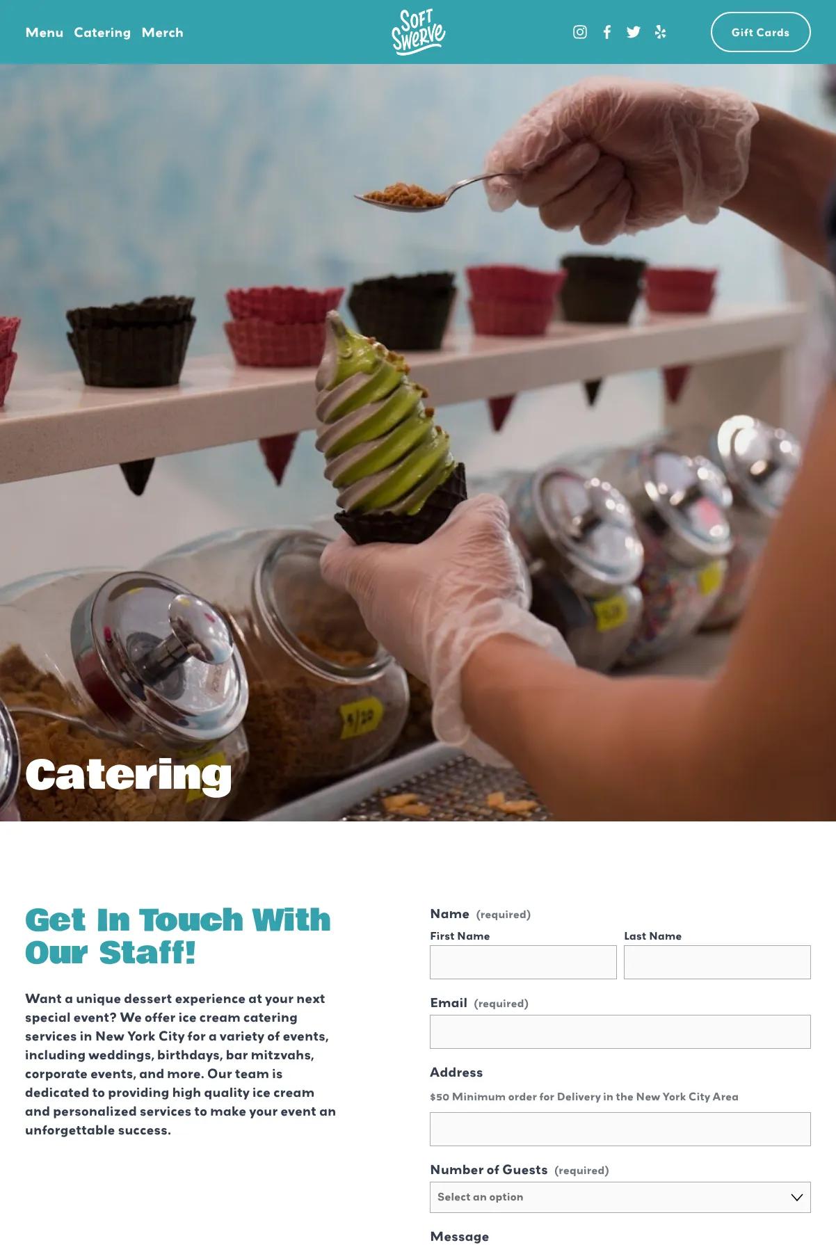 Screenshot 3 of Soft Swerve Ice Cream (Example Squarespace Restaurant Website)