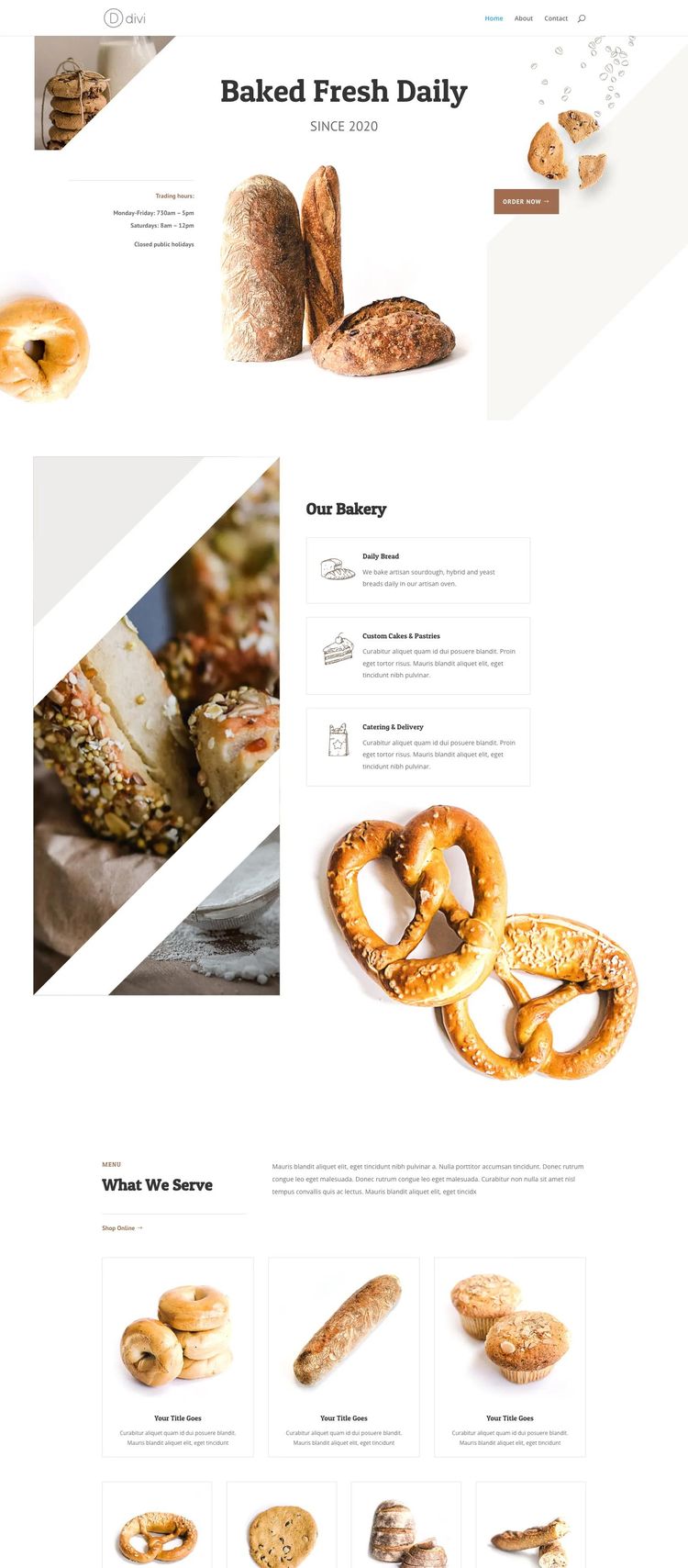 Screenshot 2 of Hoed Rock Cafe (Example WordPress Bakery Website)