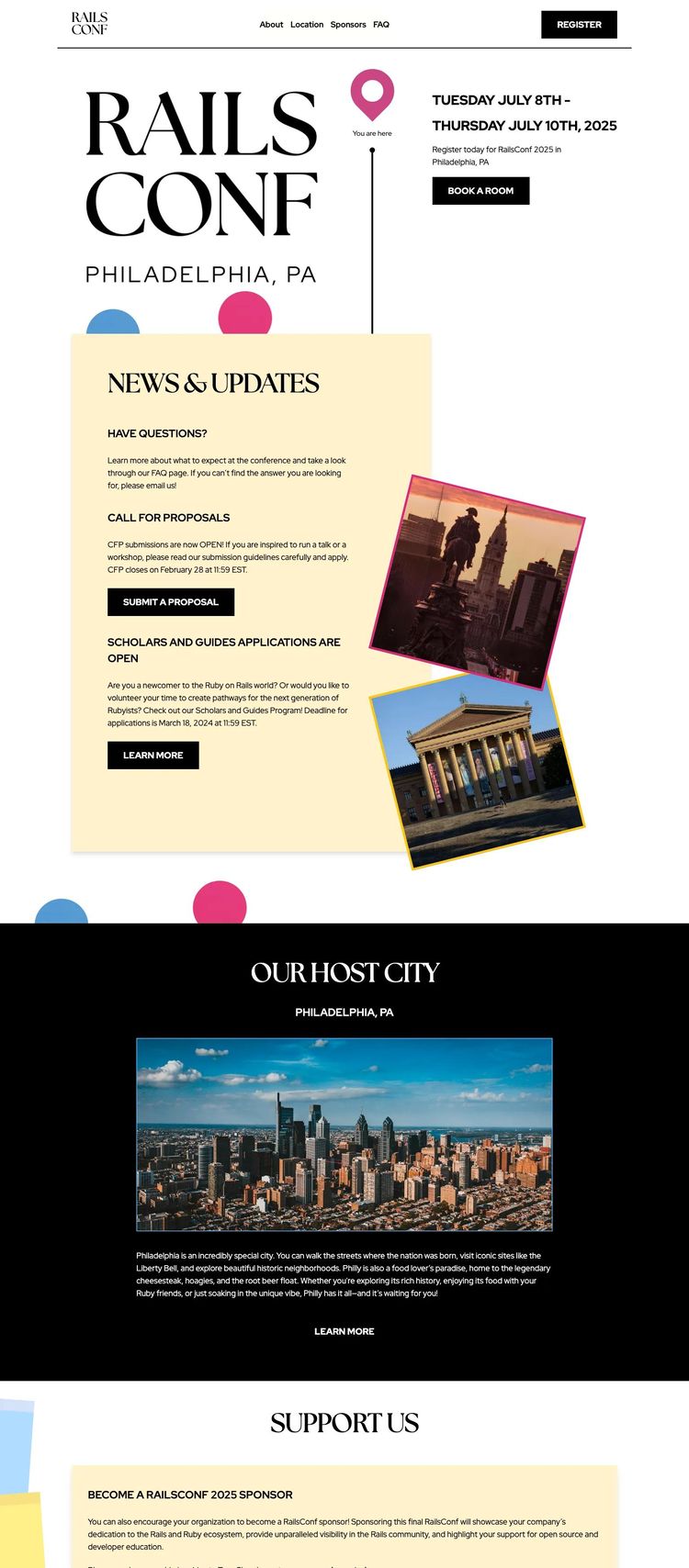Screenshot 2 of RailsConf (Example undefined Conference Website)