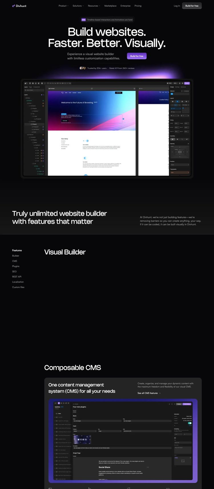 Screenshot 1 of Divhunt (Example undefined Developer Tools Website)