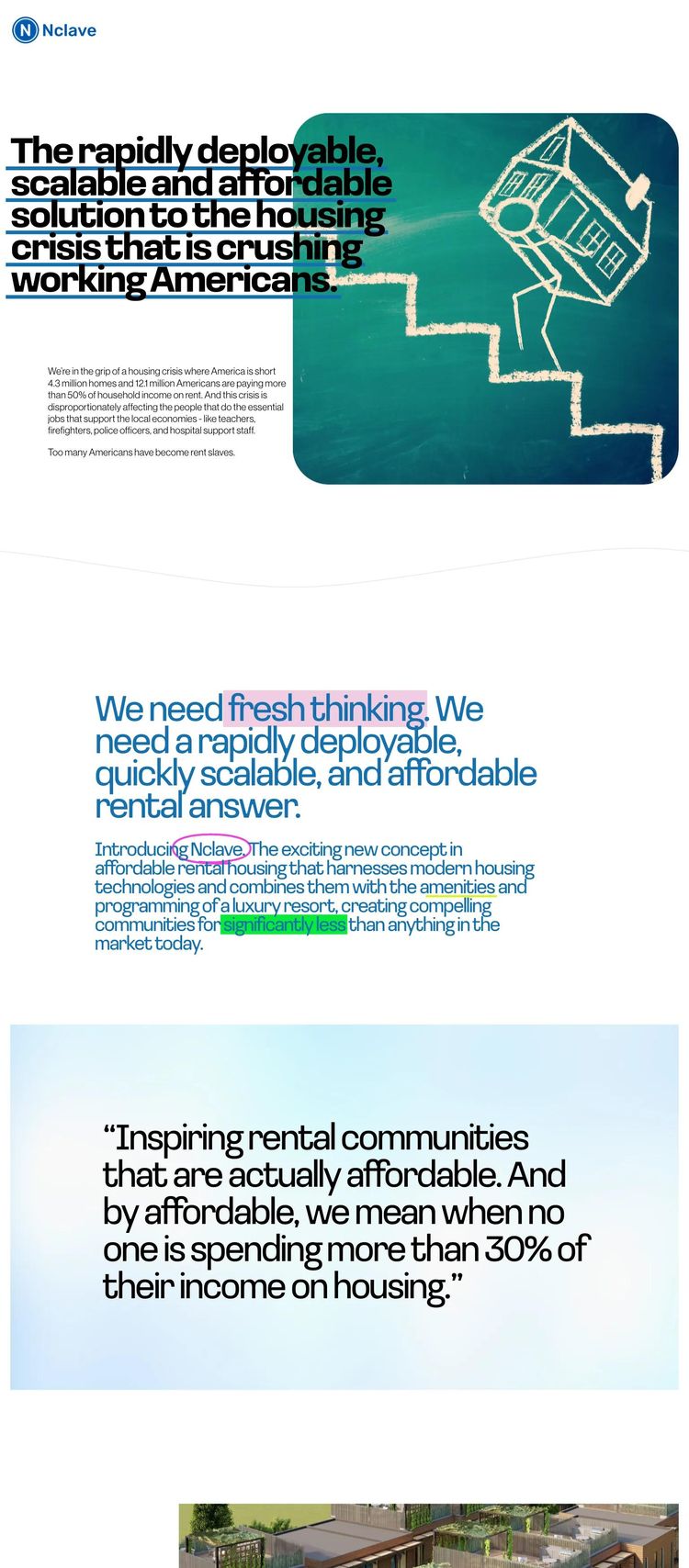 Screenshot 2 of Nclave (Example Squarespace Construction Website)