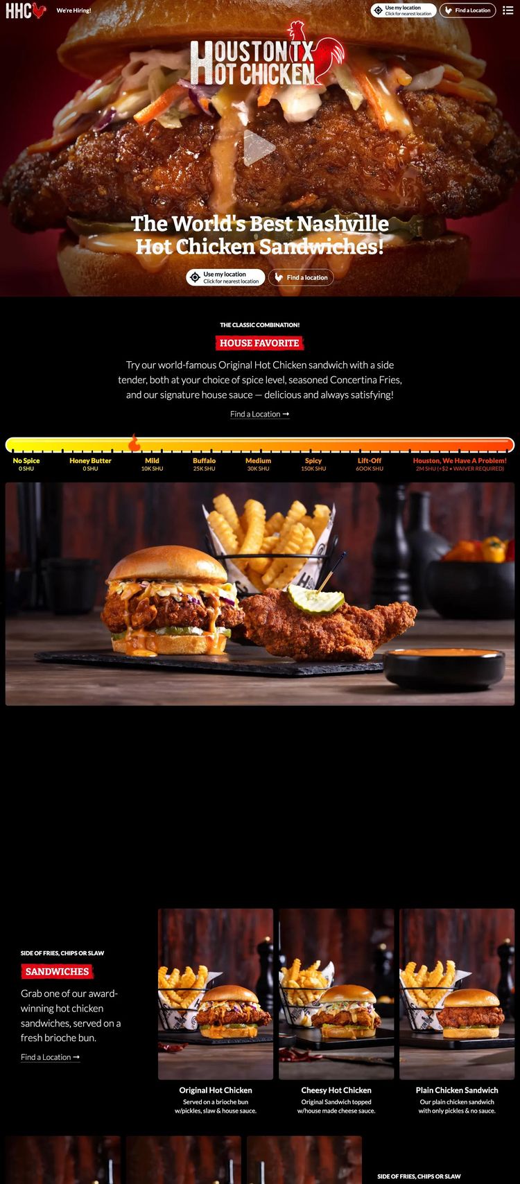 Screenshot 2 of HHC (Example Webflow Restaurant Website)