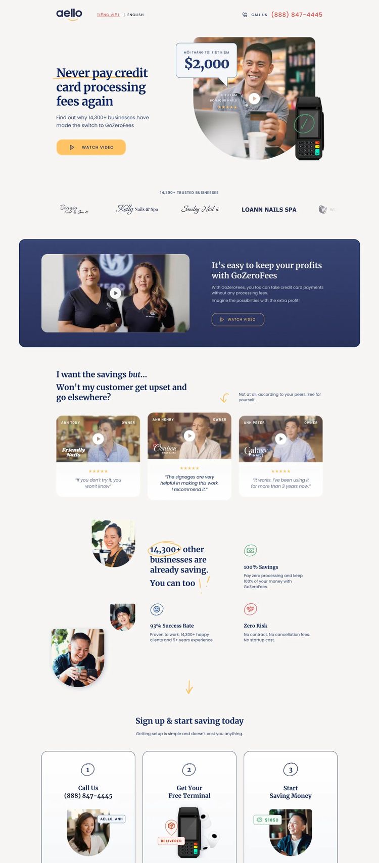 Screenshot 2 of GoZeroFees (Example Framer Business Consultant Website)