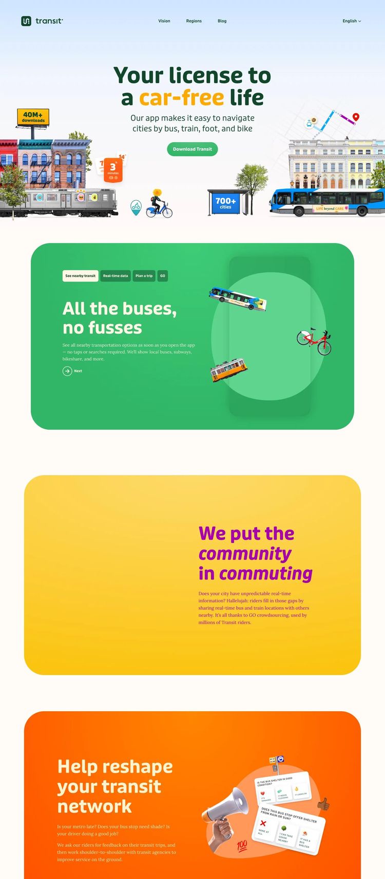 Screenshot 2 of Transit (Example Framer 207b27b3-550a-4dd3-9d9a-66cc78a70649 Website)