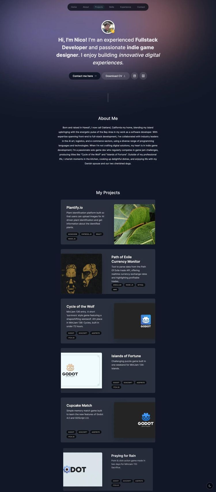 Screenshot 2 of Nico (Example Next.js Software Development Website)