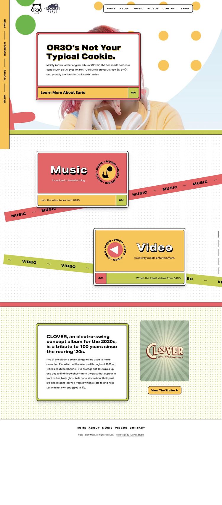 Screenshot 2 of OR3O (Example Squarespace Music Website)