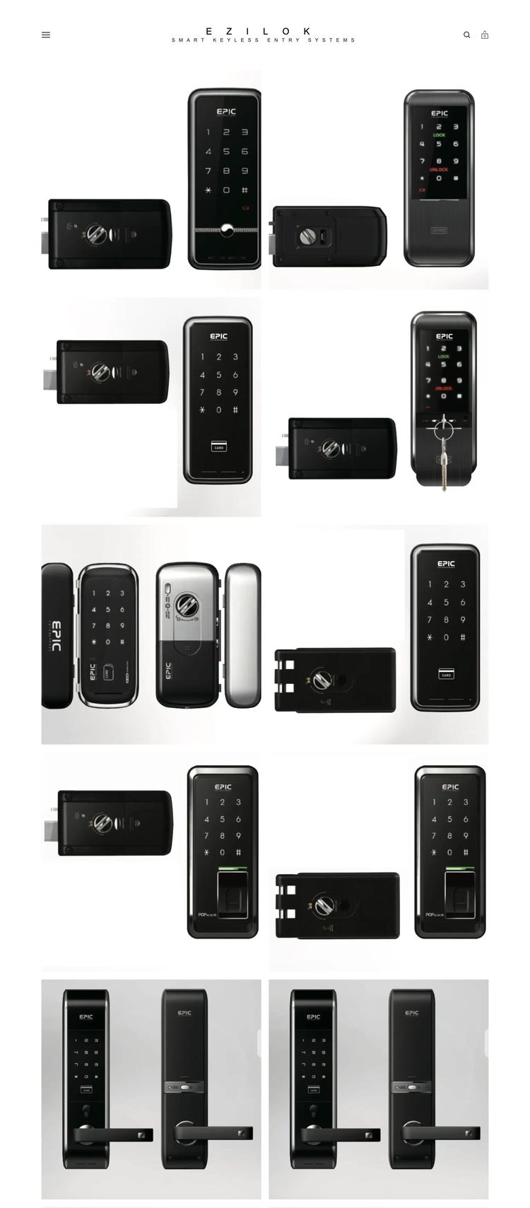 Screenshot 2 of Ezilok (Example Squarespace Hardware and Technology Website)