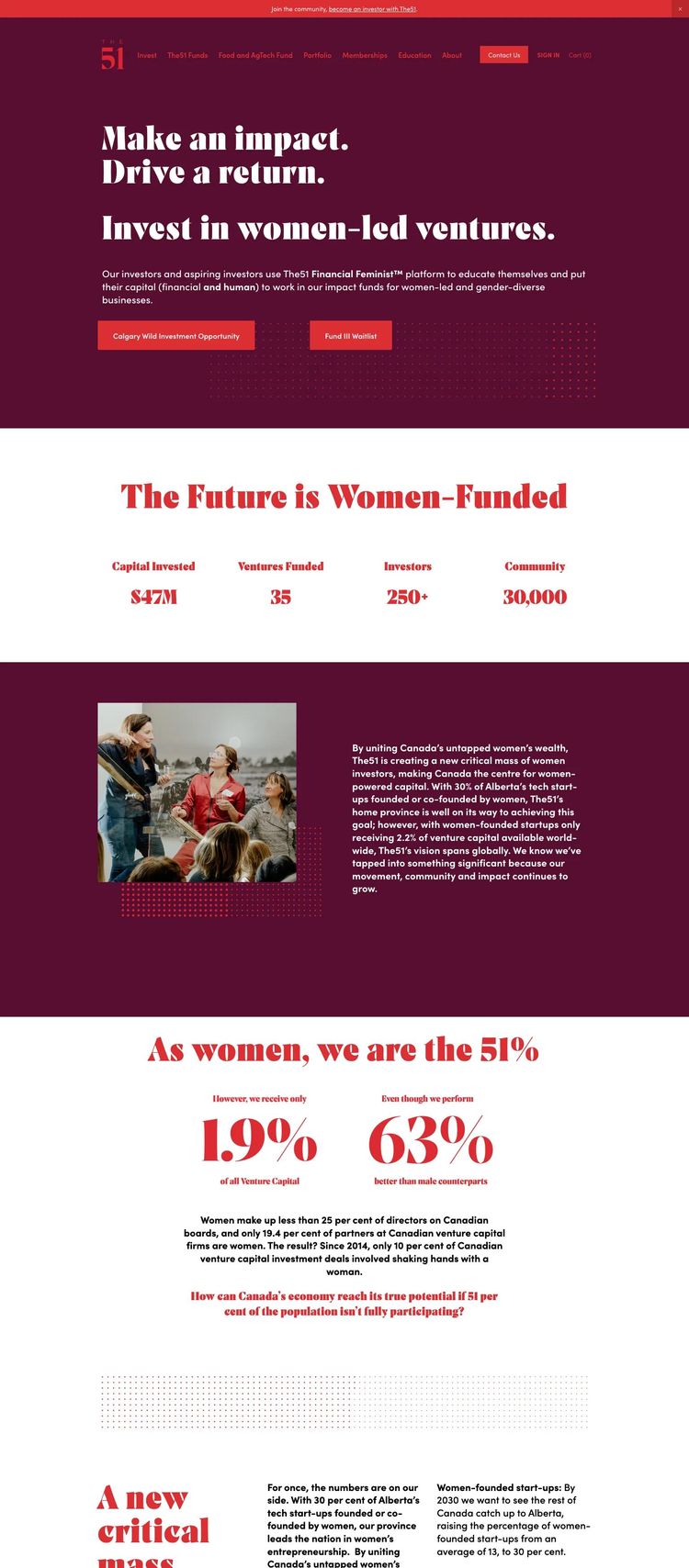 Screenshot 2 of The51 (Example Squarespace Financial Advisor Website)