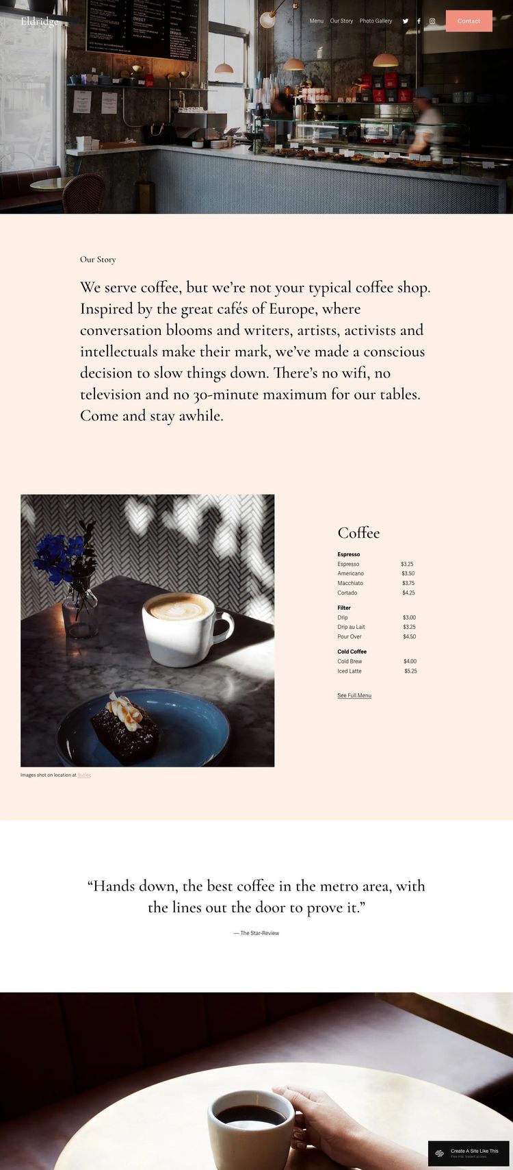 Screenshot 1 of Eldridge Template