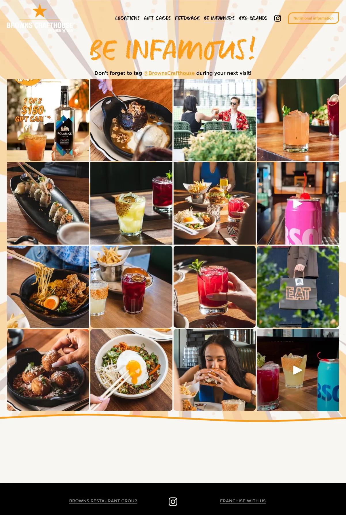 Screenshot 3 of Browns Crafthouse (Example Squarespace Restaurant Website)