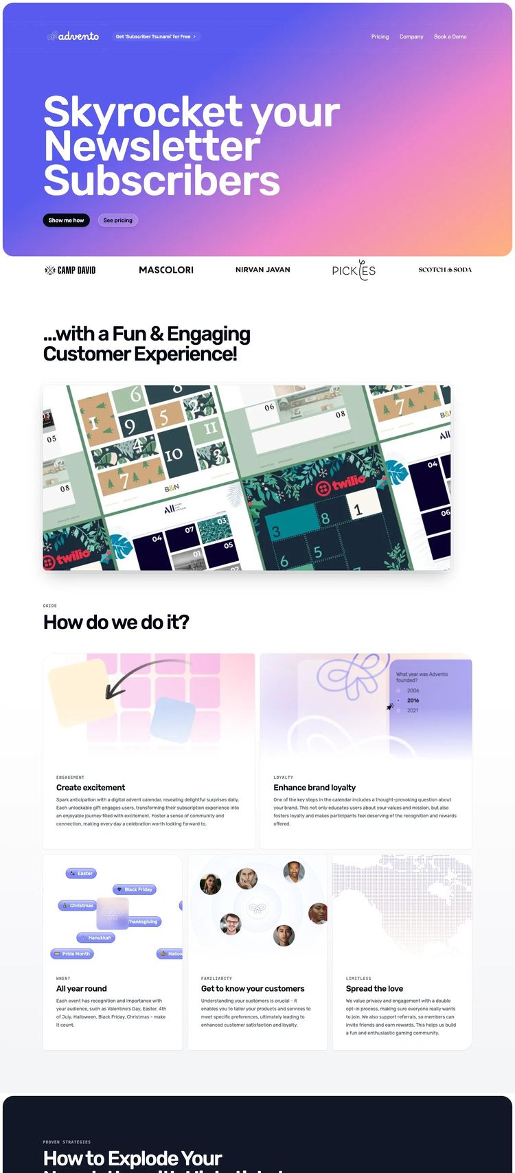 Screenshot 2 of Subscriber Tsunami (Example Gatsby Marketing Agency Website)