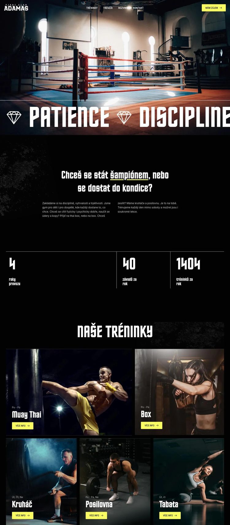Screenshot 2 of Adamas Team (Example Svelte Fitness Website)
