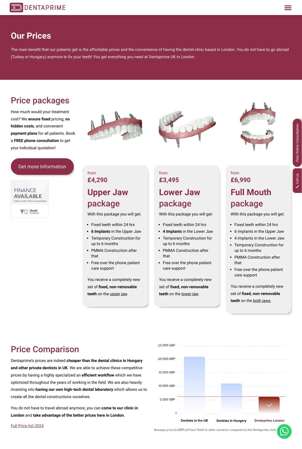 Screenshot 2 of Dentaprime F3T (Example Squarespace Dentist Website)