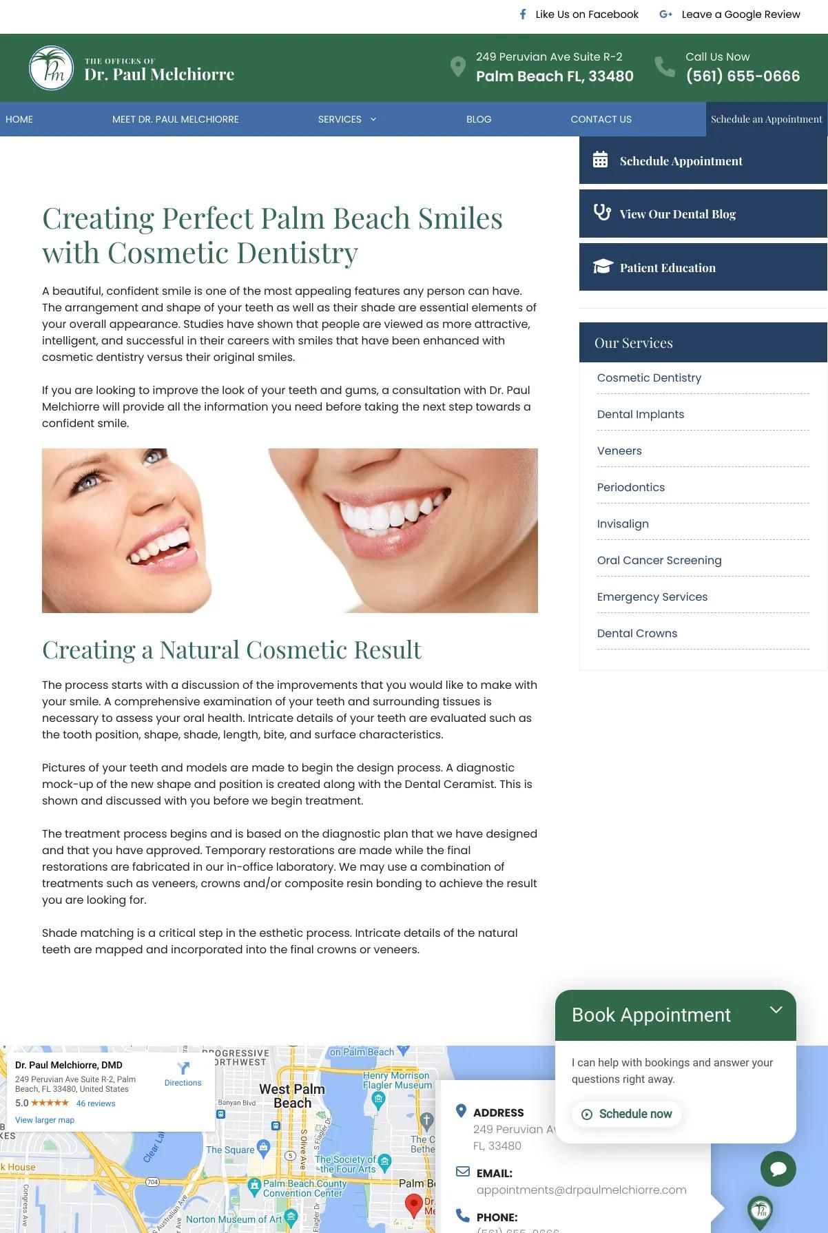 Screenshot 3 of Dr. Paul Melchiorre (Example Squarespace Dentist Website)
