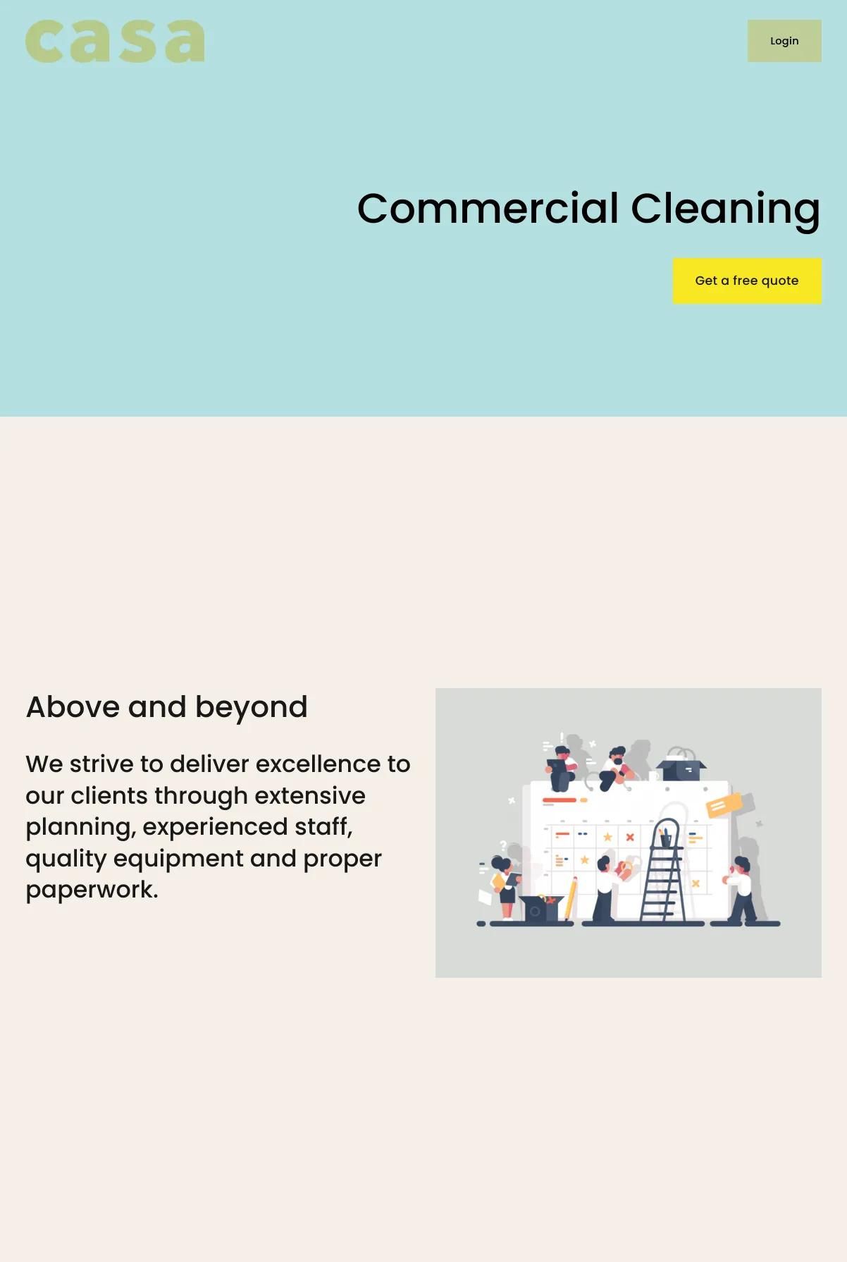 Screenshot 2 of Green Cleaning Service (Example Squarespace Cleaning Services Website)
