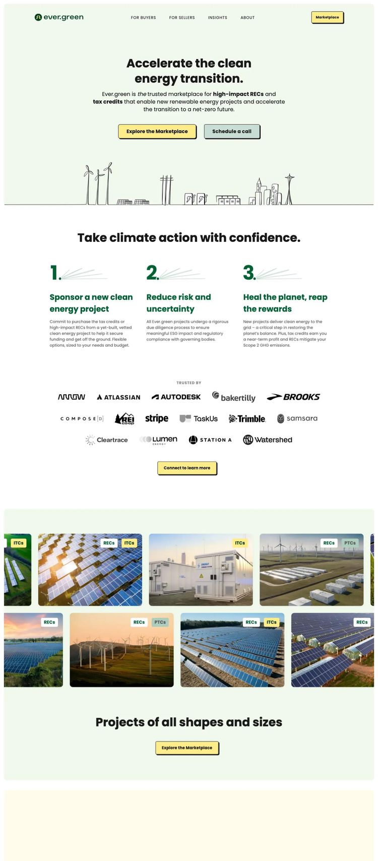 Screenshot 2 of Ever.green (Example Webflow Solar Website)