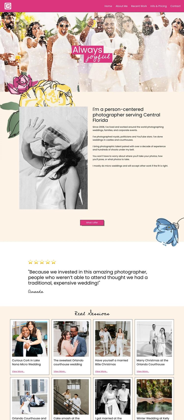 Screenshot 2 of Gracie May Photography (Example WordPress Photography Website)