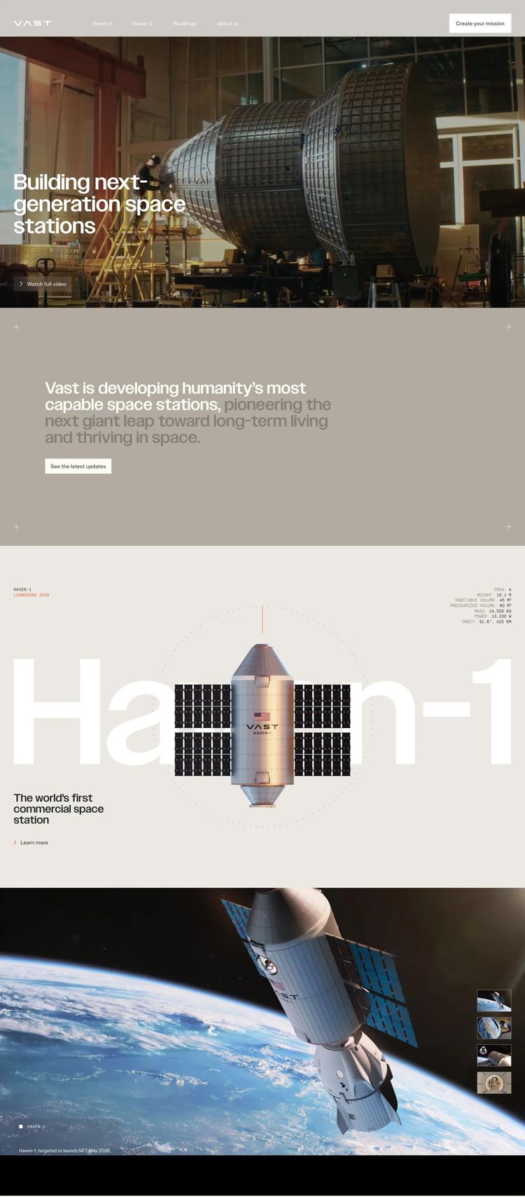 Screenshot 2 of Vast (Example Webflow Space Website)
