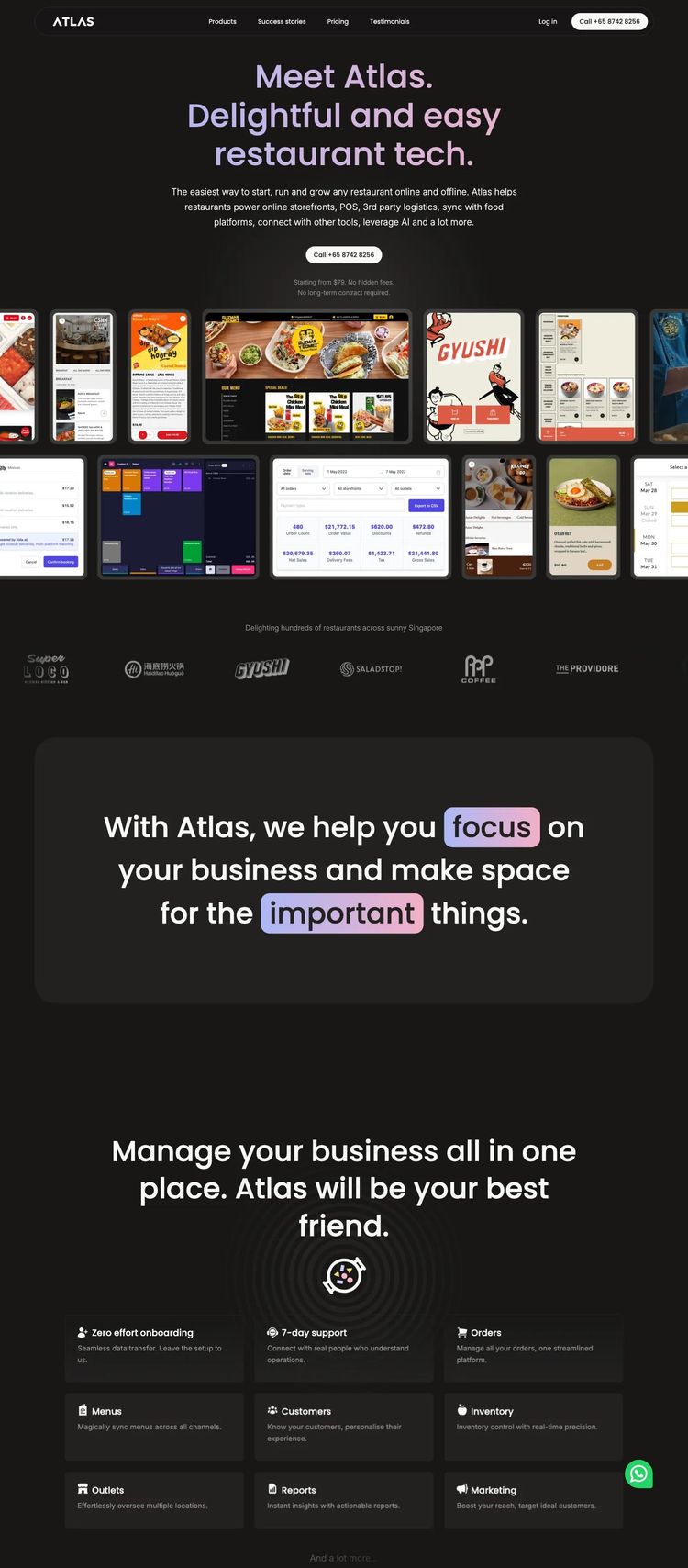 Screenshot 2 of Atlas (Example Webflow Restaurant Website)
