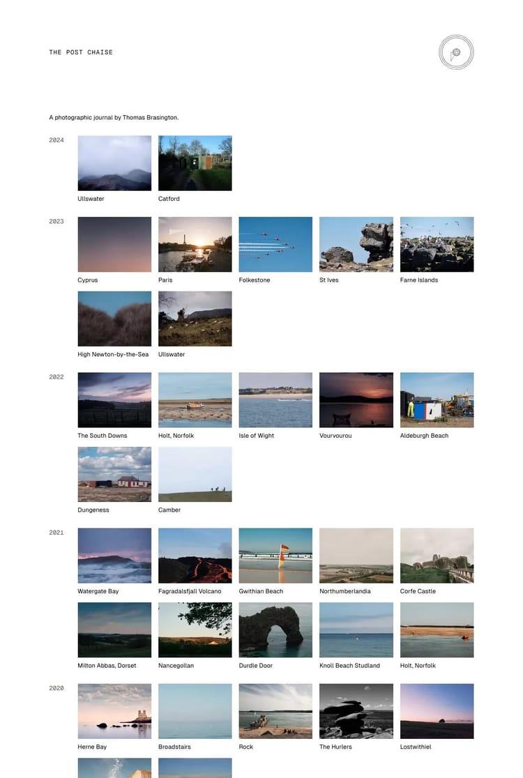 Screenshot 1 of The Post Chaise (Example Sanity Website)