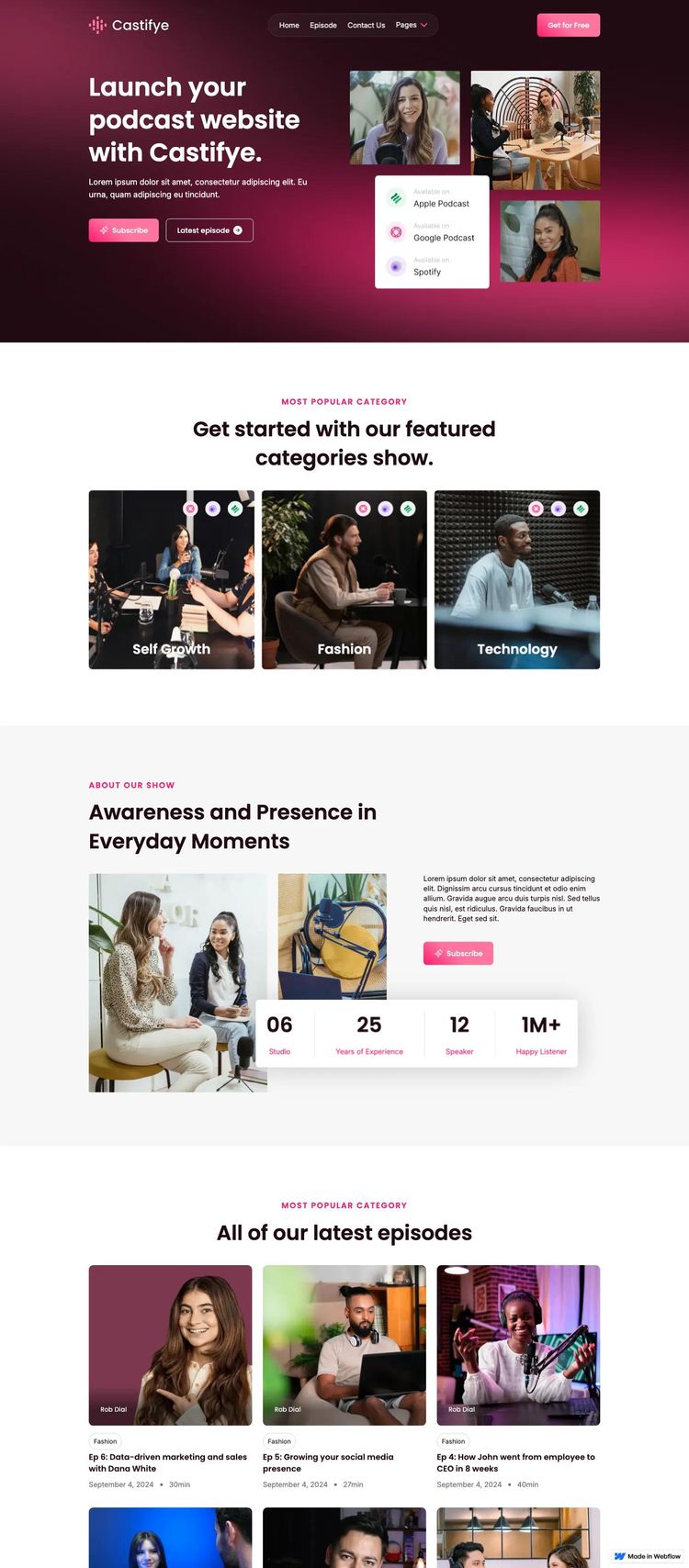Screenshot 1 of Castifye Template