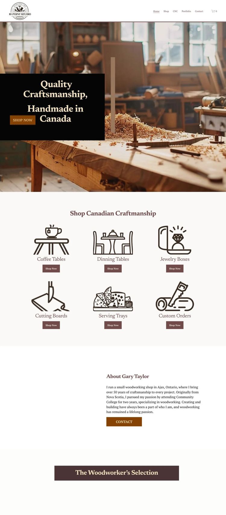 Screenshot 2 of 10pointstudio (Example Squarespace Arts and Crafts Website)
