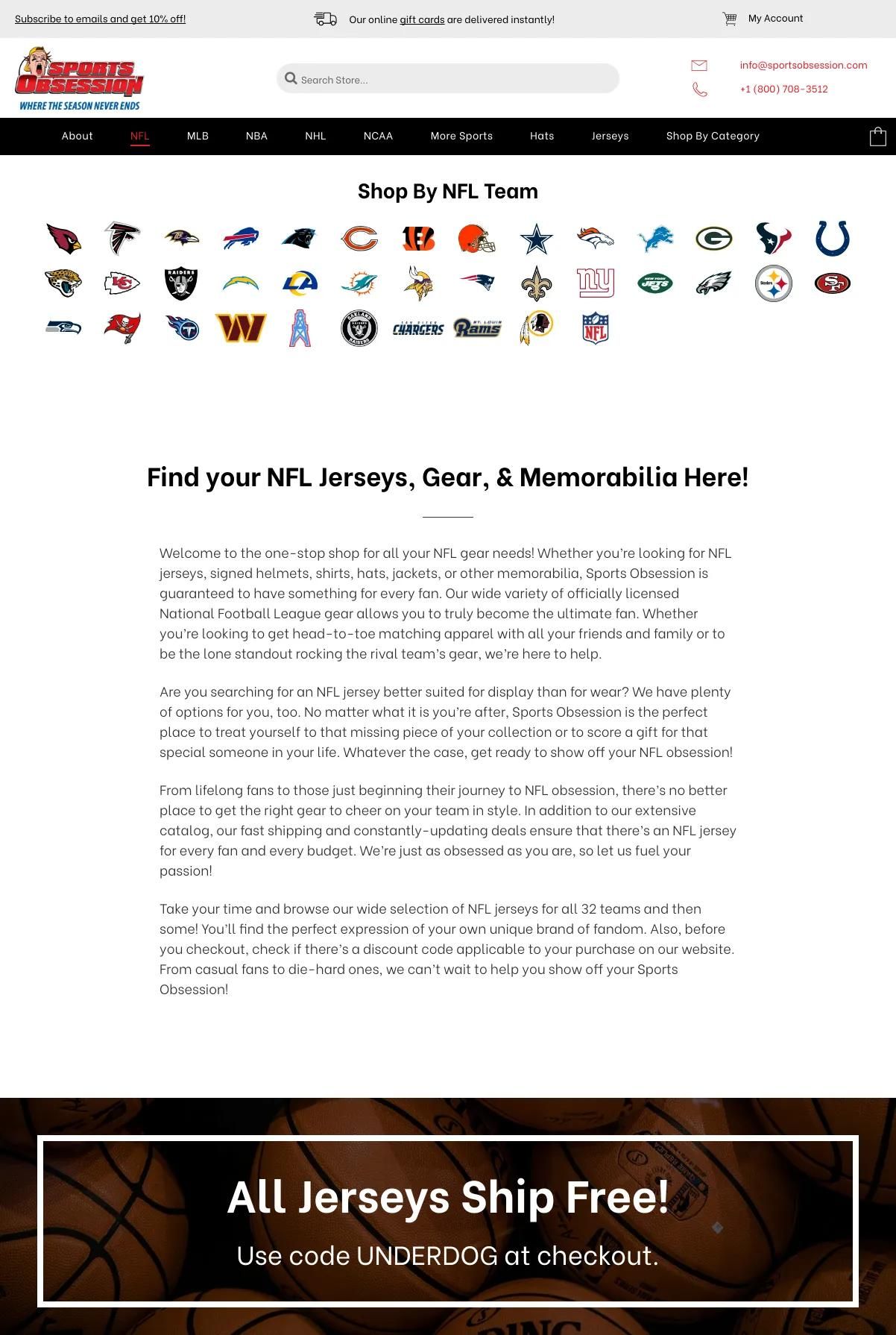 Screenshot 2 of Sports Obsession (Example Duda Website)