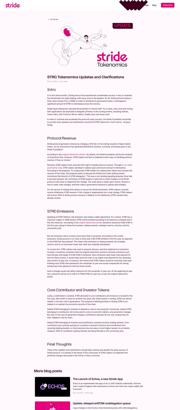 Screenshot 1 of Stride (Example Webflow Blog Website)