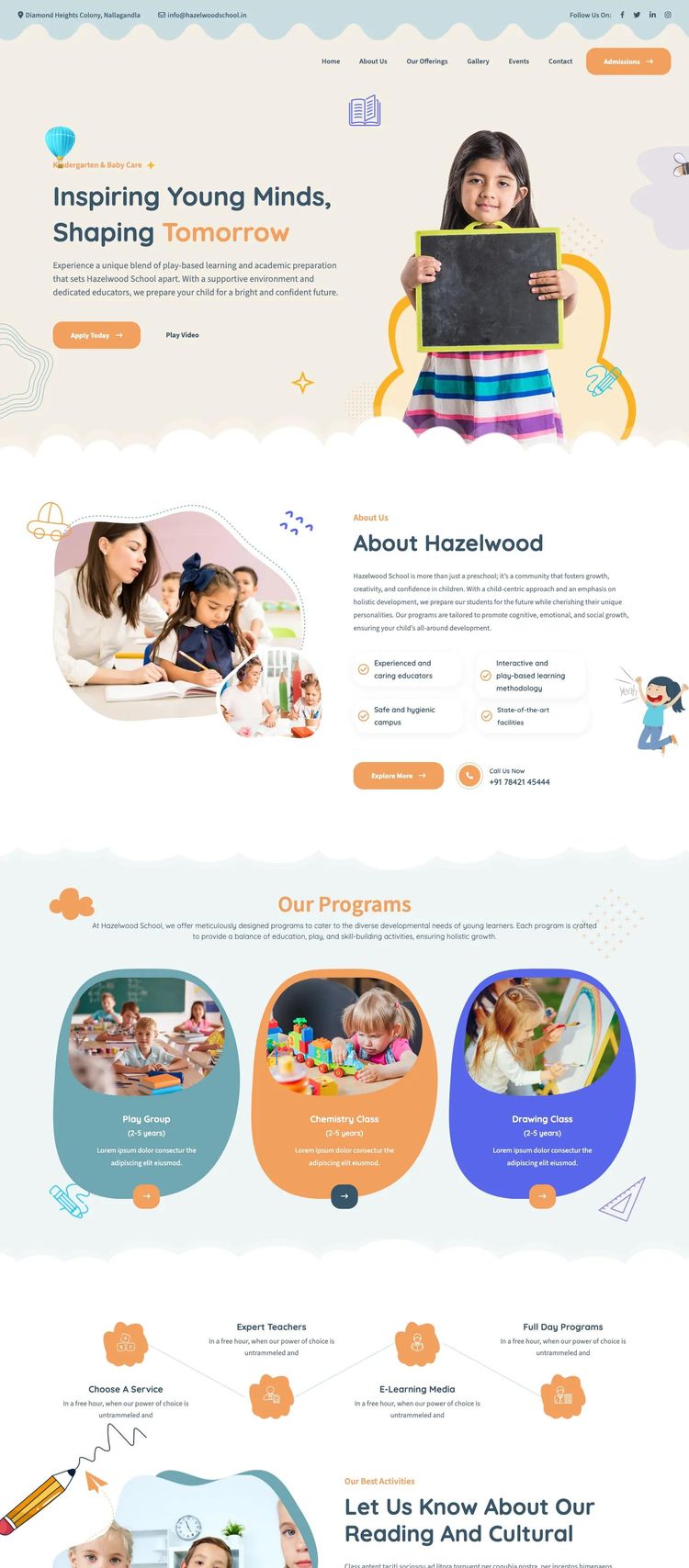 Screenshot 2 of Hazelwood School (Example WordPress Educational Institution Website)