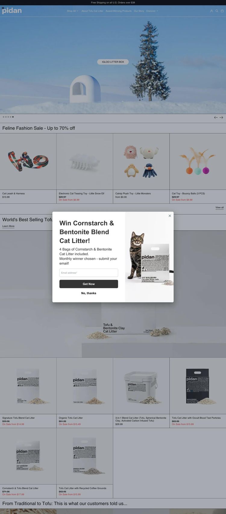 Screenshot 2 of pidan (Example Shopify Pet Website)