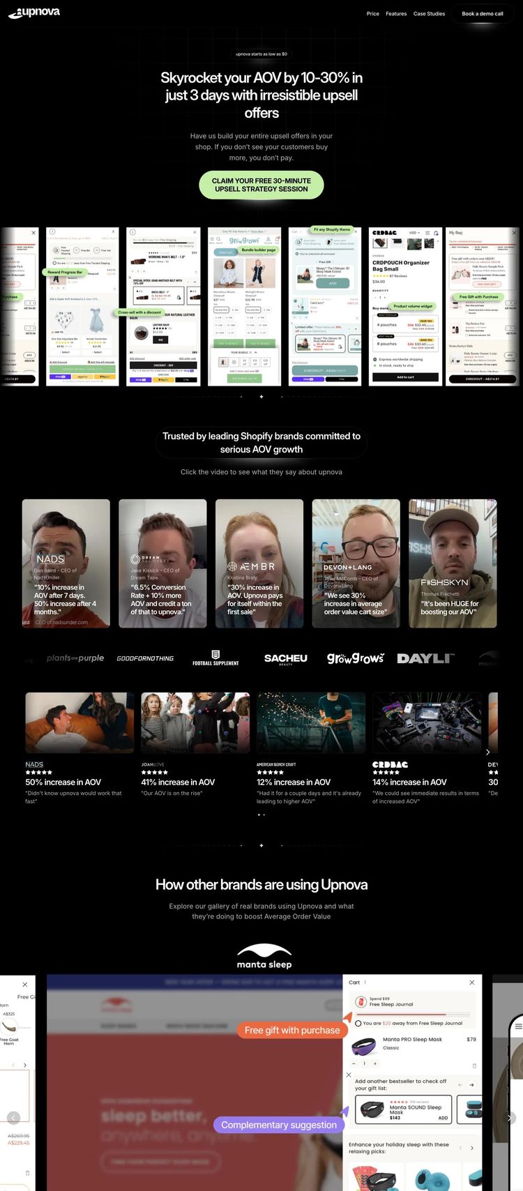 Screenshot 2 of UPEZ (Example Framer Software Development Website)