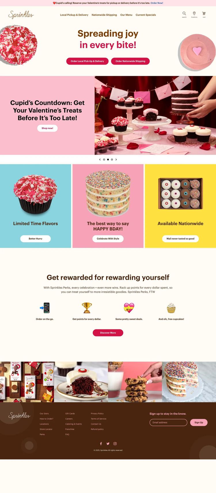 Screenshot 2 of Sprinkles (Example Shopify Bakery Website)