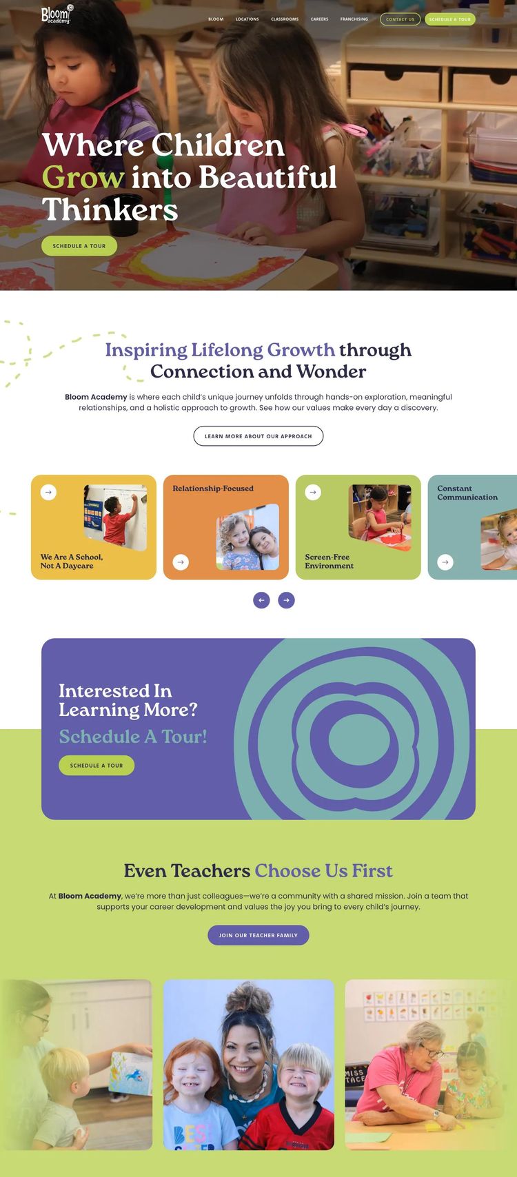 Screenshot 2 of Bloom Academy Preschool (Example WordPress Educational Institution Website)