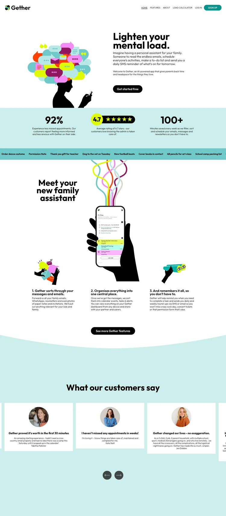 Screenshot 2 of Gether (Example Squarespace Mobile App Website)