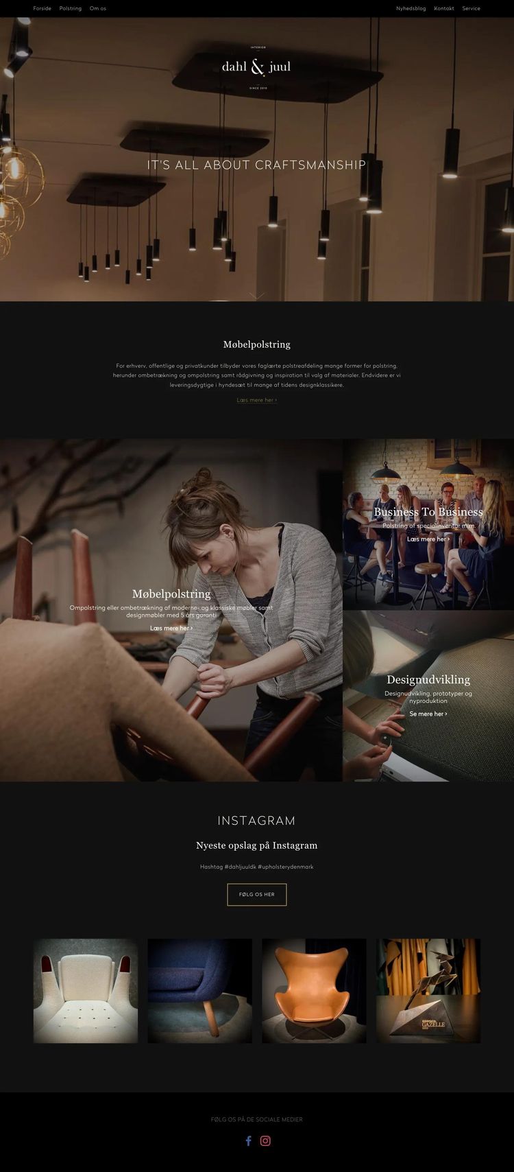 Screenshot 2 of Dahl & Juul Interiør (Example Squarespace Design Agency/Studio Website)