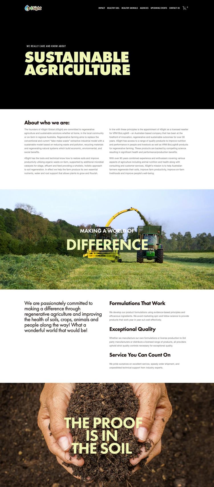 Screenshot 2 of 4Sight Global (Example Squarespace Agriculture Website)