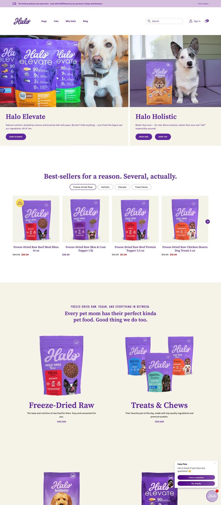 Screenshot 2 of Halo (Example Shopify Pet Services Website)