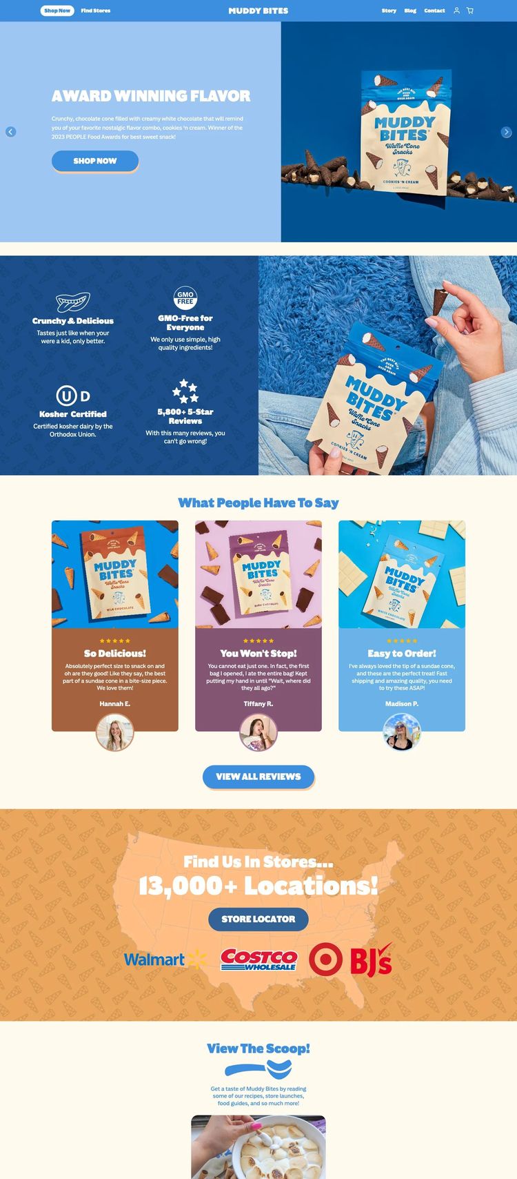 Screenshot 1 of Muddy Bites (Example Shopify Food and Beverage Website)