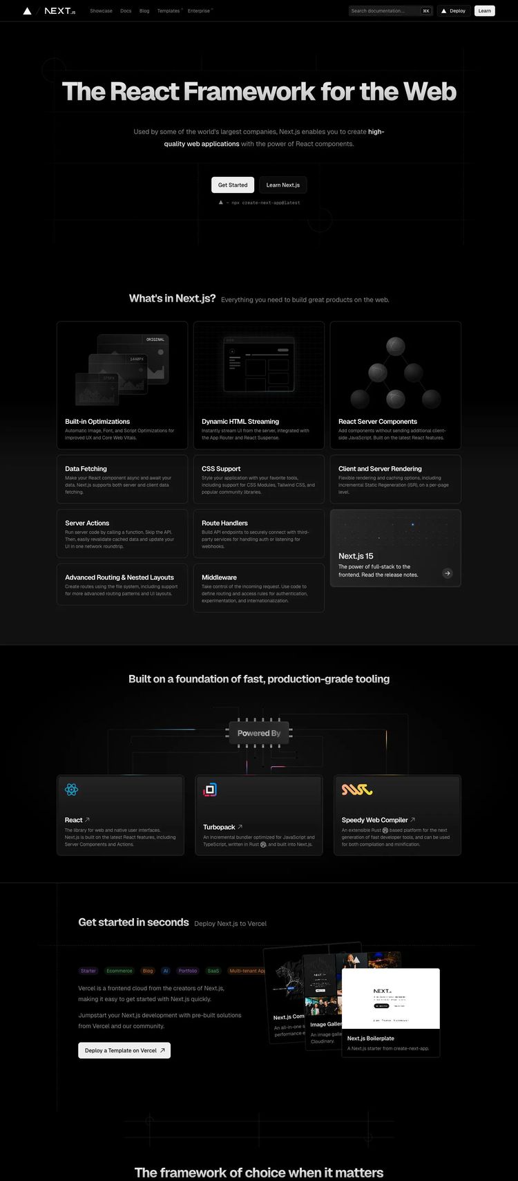 Screenshot 2 of Next.js (Example Next.js Developer Tools Website)