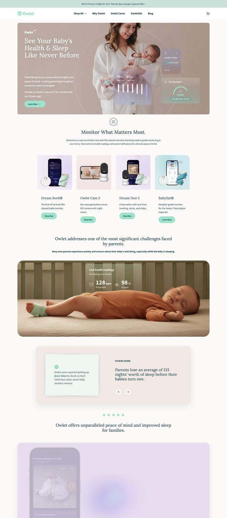 Screenshot 2 of Owlet (Example Squarespace Child Care Website)