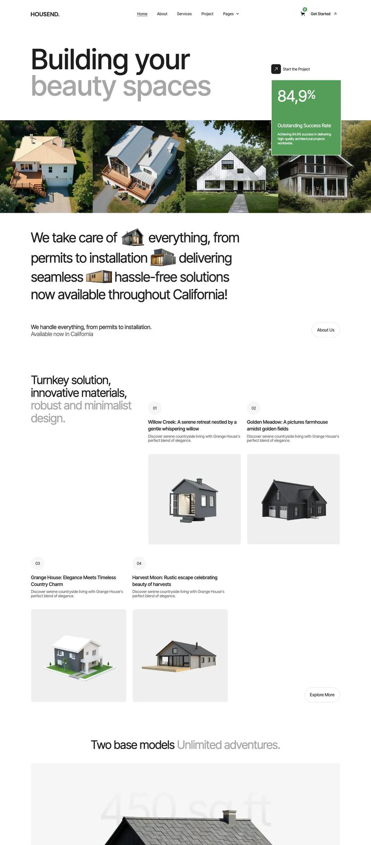 Screenshot 1 of Housend Template