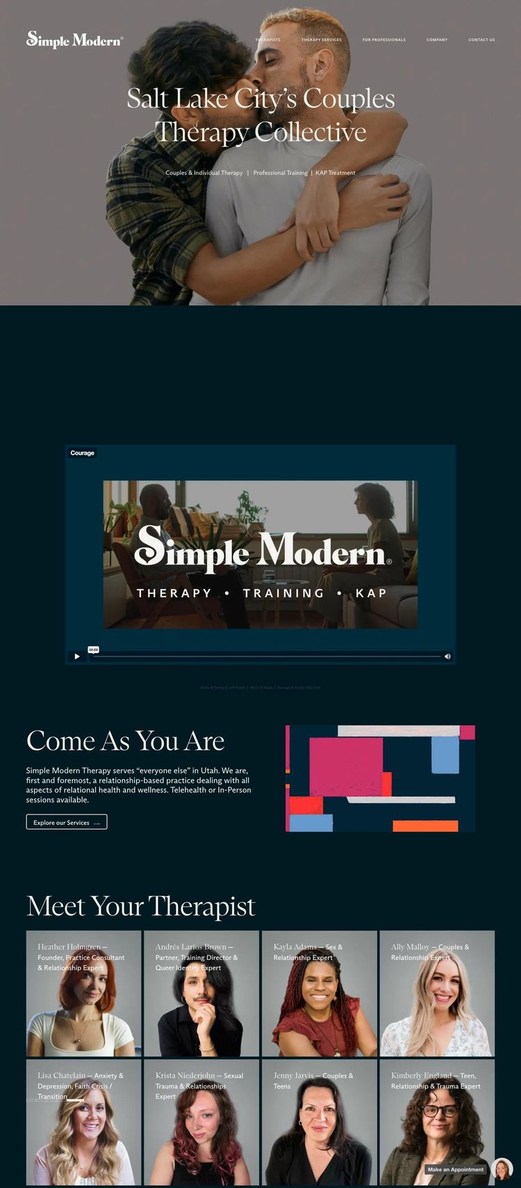 Screenshot 2 of Simple Modern Therapy (Example WordPress Therapist Website)