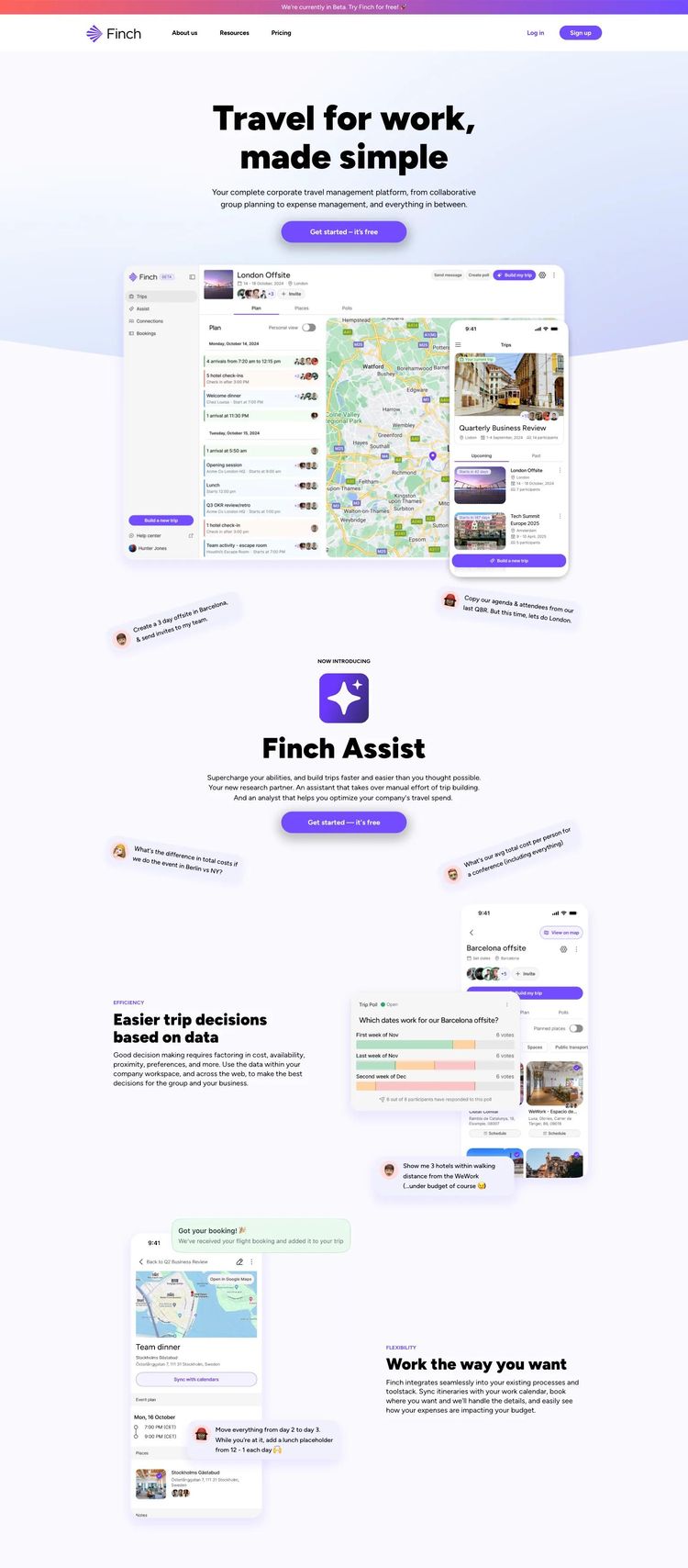 Screenshot 2 of Finch (Example Framer Travel Agency Website)