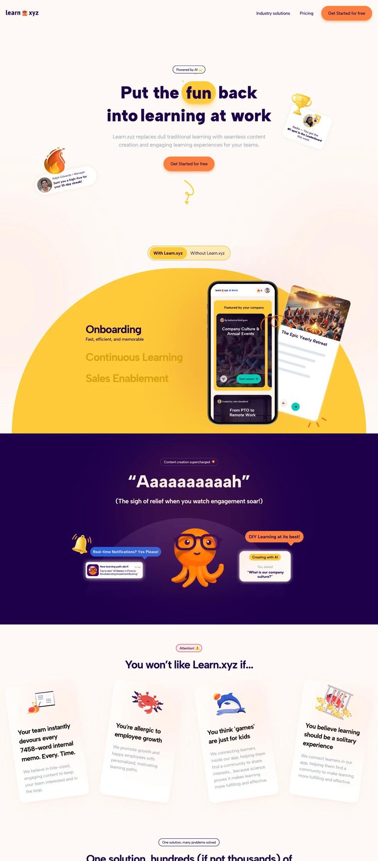 Screenshot 2 of Learn (Example Framer Online Course Creator Website)