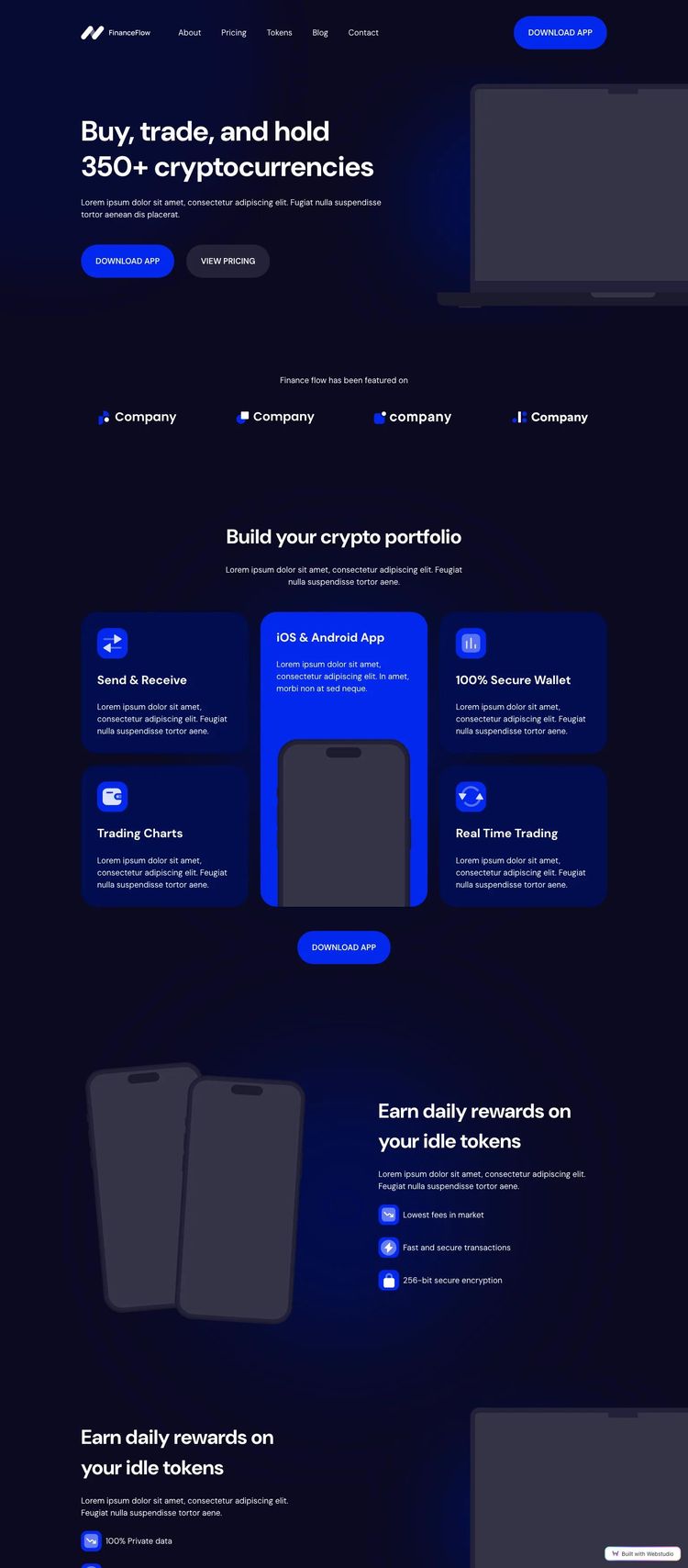 Screenshot 1 of FinanceFlow Template