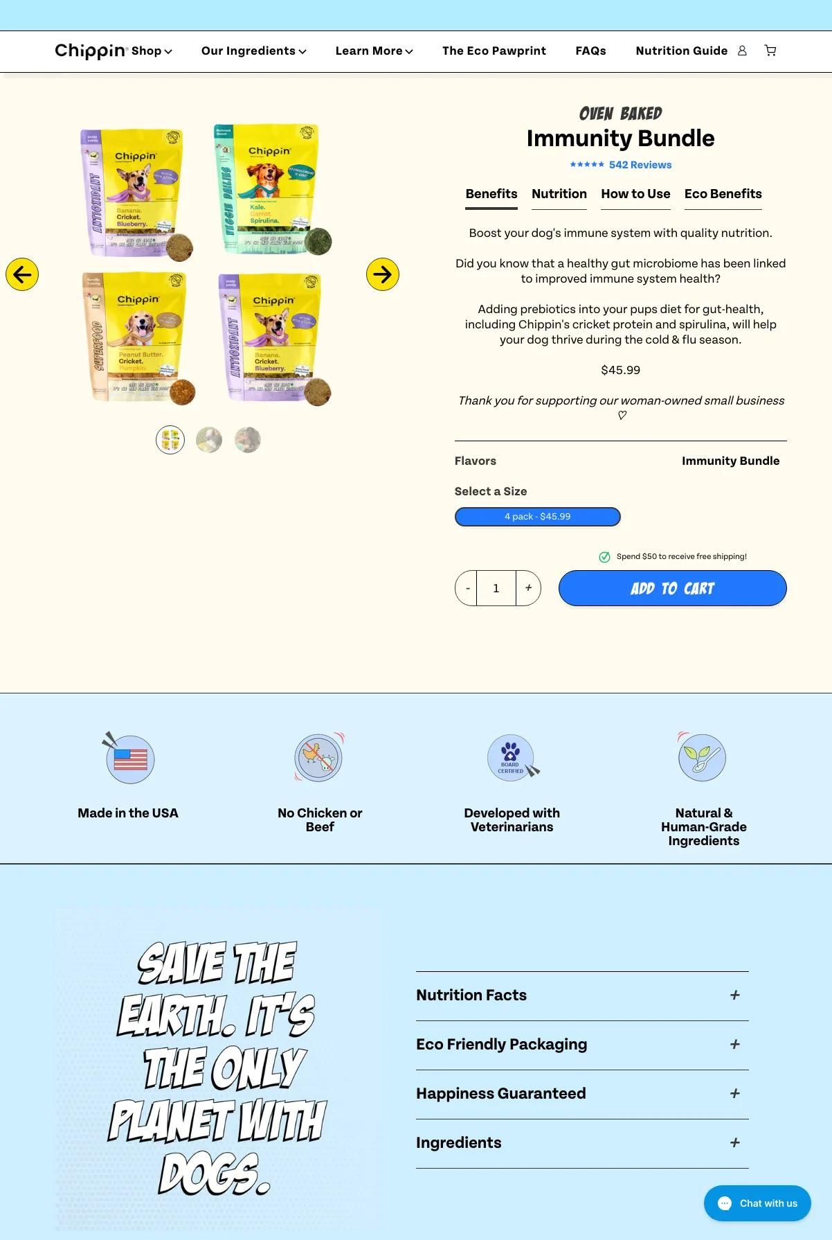 Screenshot 3 of Chippin (Example Shopify Pet Website)