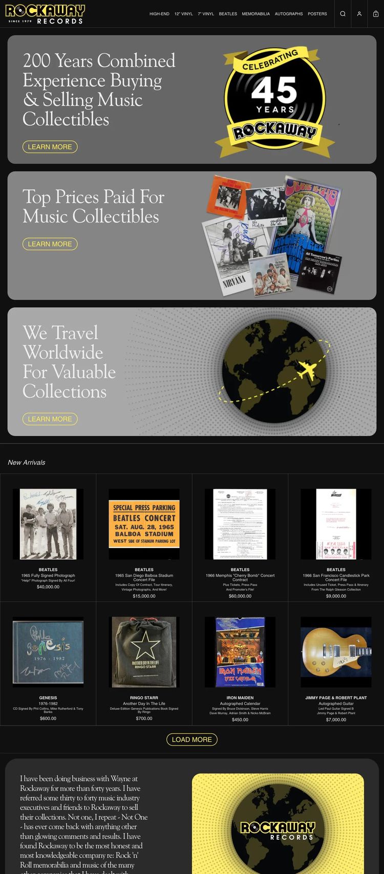 Screenshot 2 of Rockaway (Example Shopify Ecommerce (General) Website)